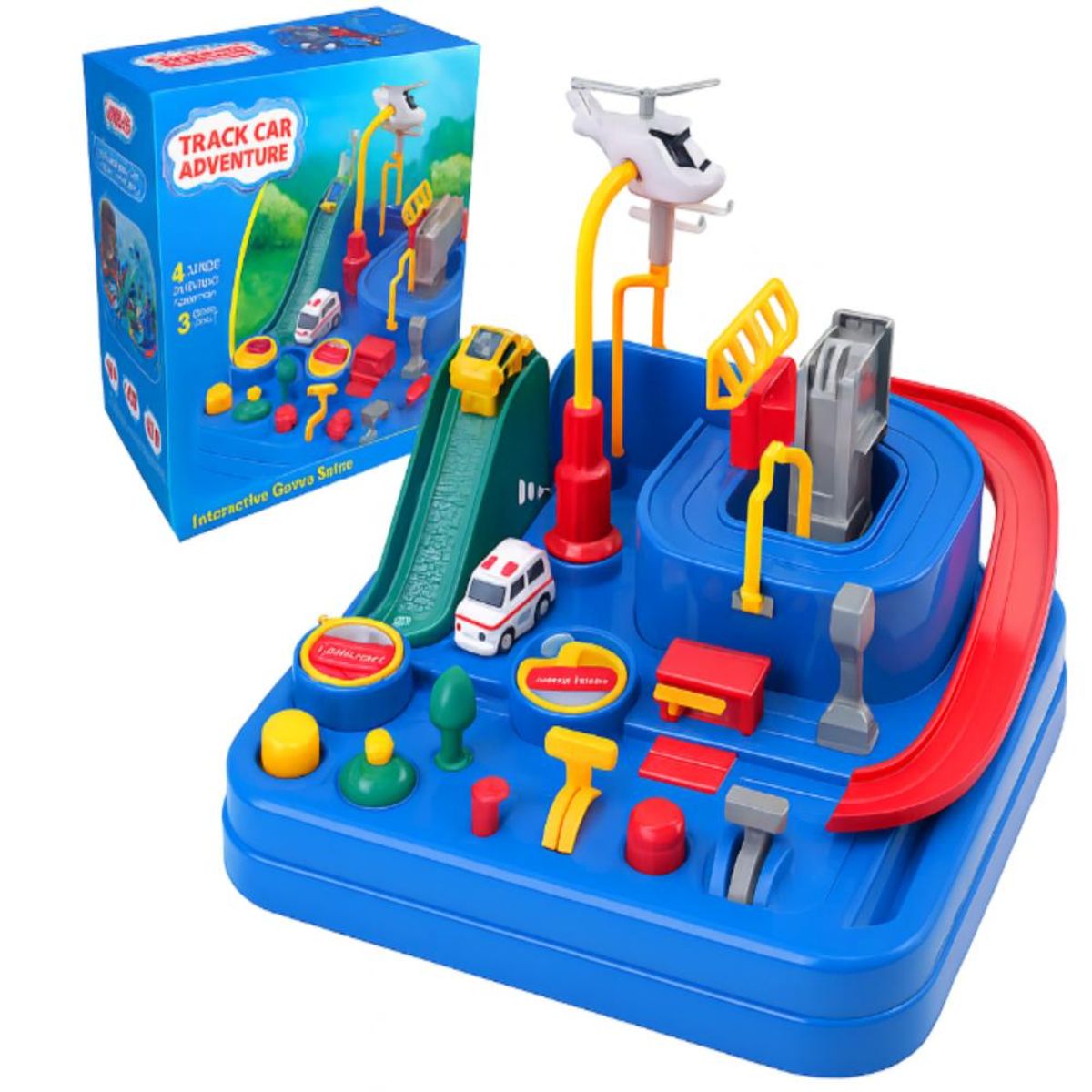 GENERICO - Pista interactiva de autos aventura infantil