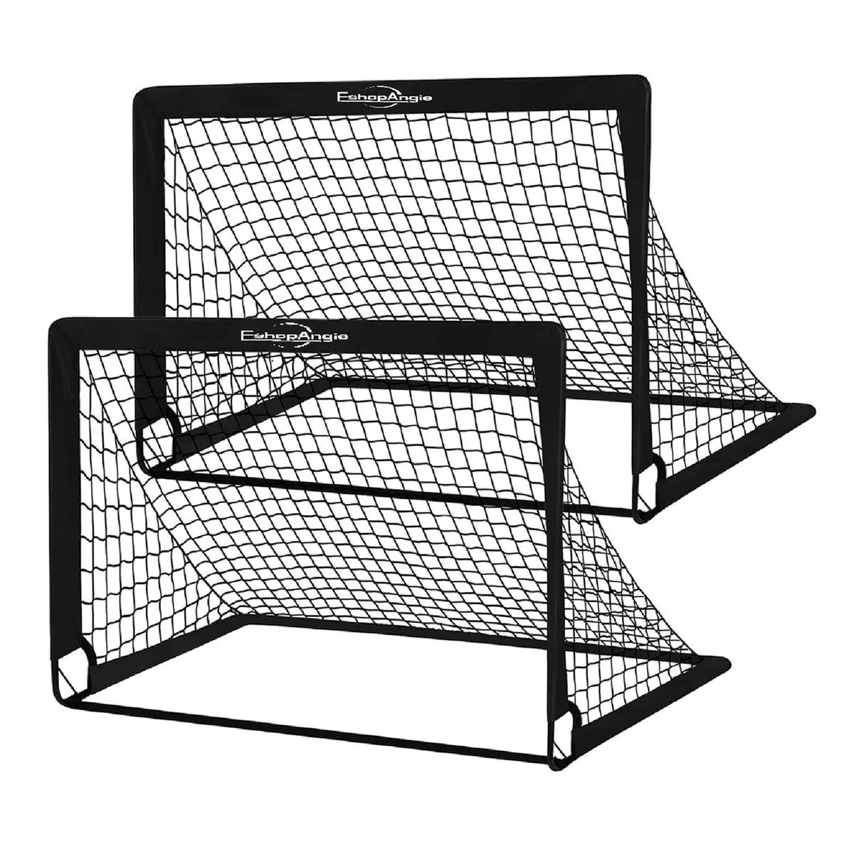ESHOPANGIE - 2 Juego De Porterías De Fútbol Portátil Para Niños 120*90cm