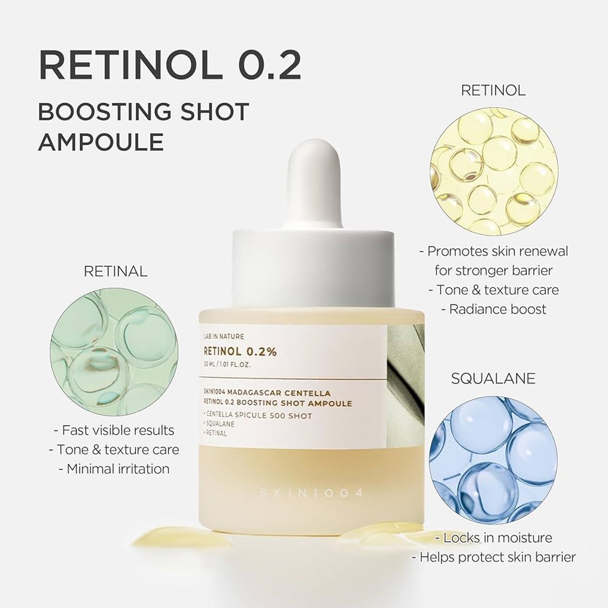 SKIN1004 - Serum antiedad con centella asiática y microagujas 02% retinol SKIN1004