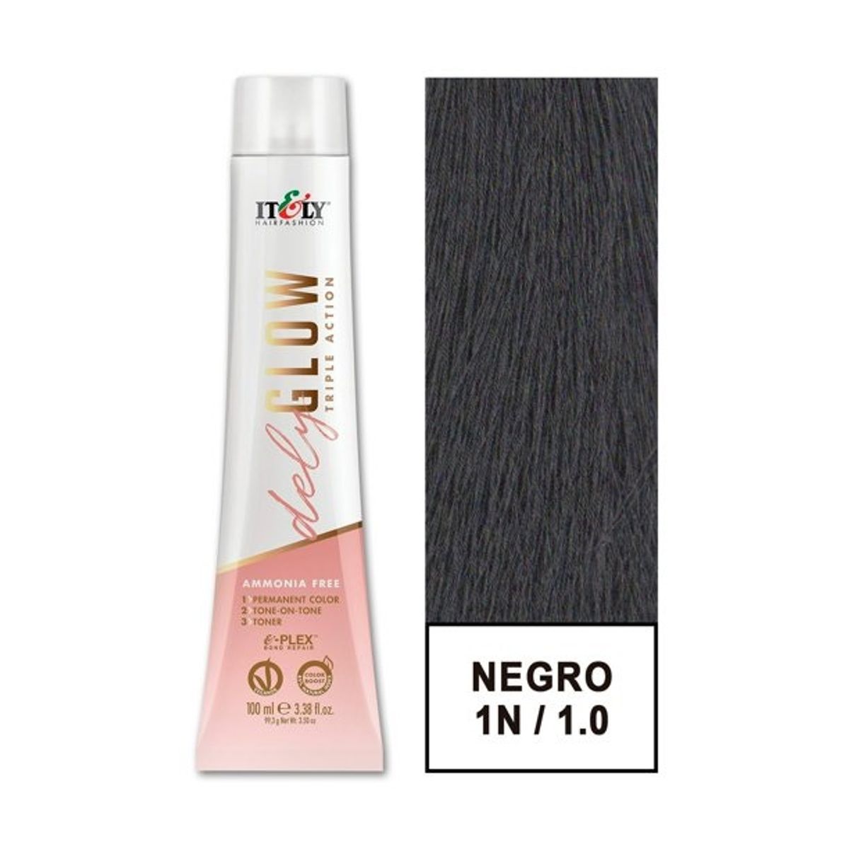 GENERICO - TINTURA PER S/AMONI ITELY DELYGLOW 1N NEGRO 100ML 1.0 + OXIDANTE