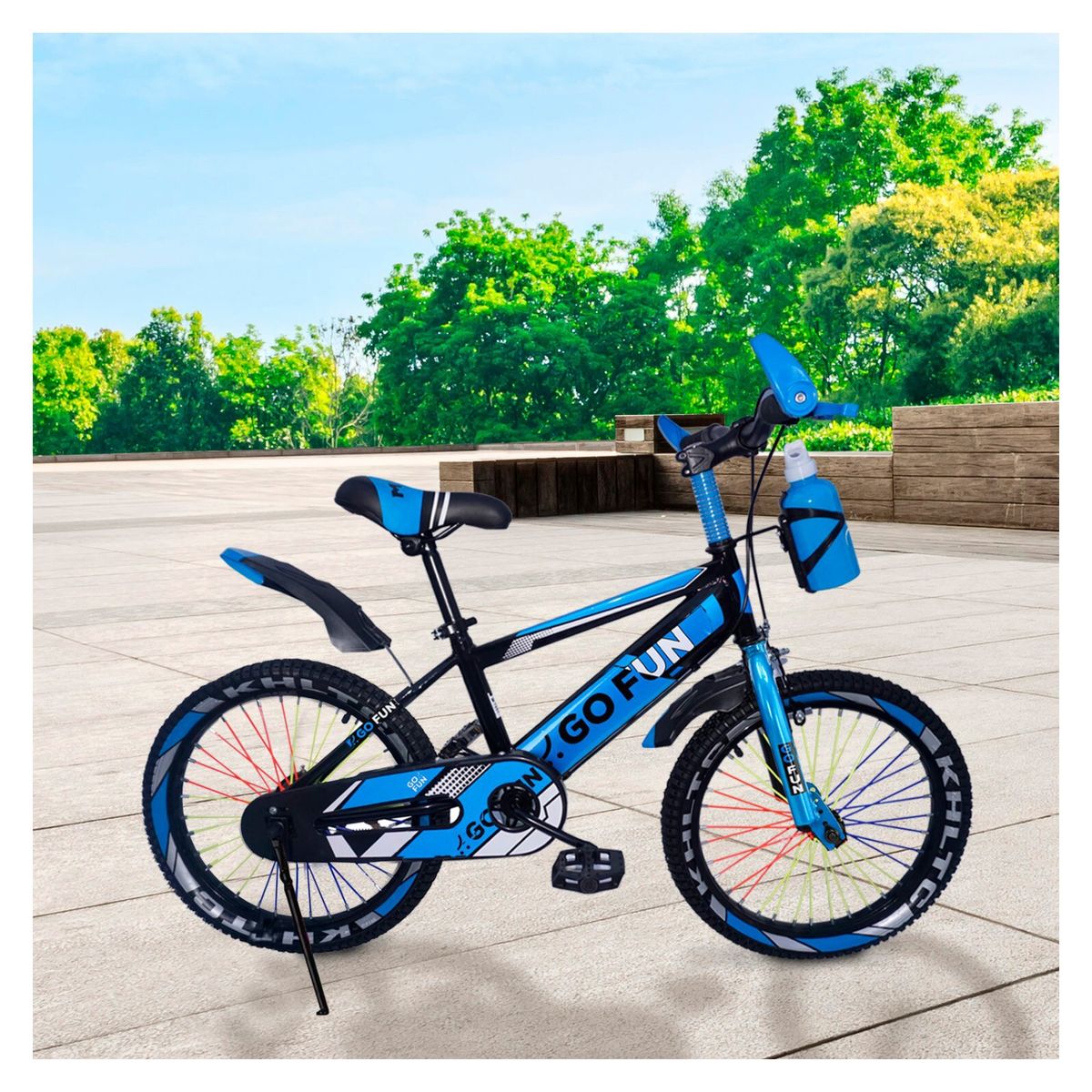 GO FUN - Bicicleta Infantil Aro 18 Azul