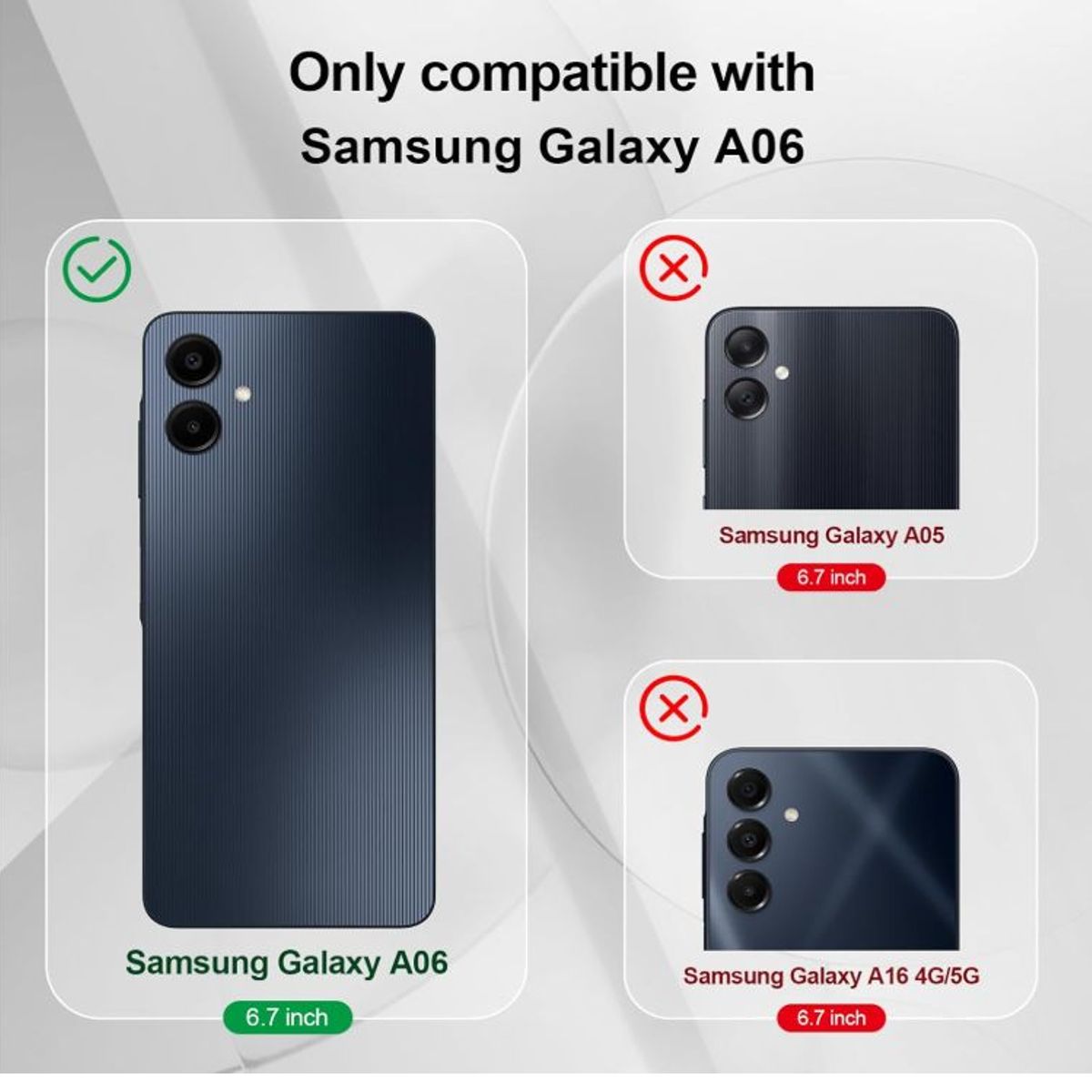 GENERICO - Carcasa Funda Para Samsung A06 5g Silicona Negro