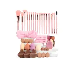 GENERICO - 40 Brochas Maquillaje Profesional Y Herramientas Cosméticas Multicolor