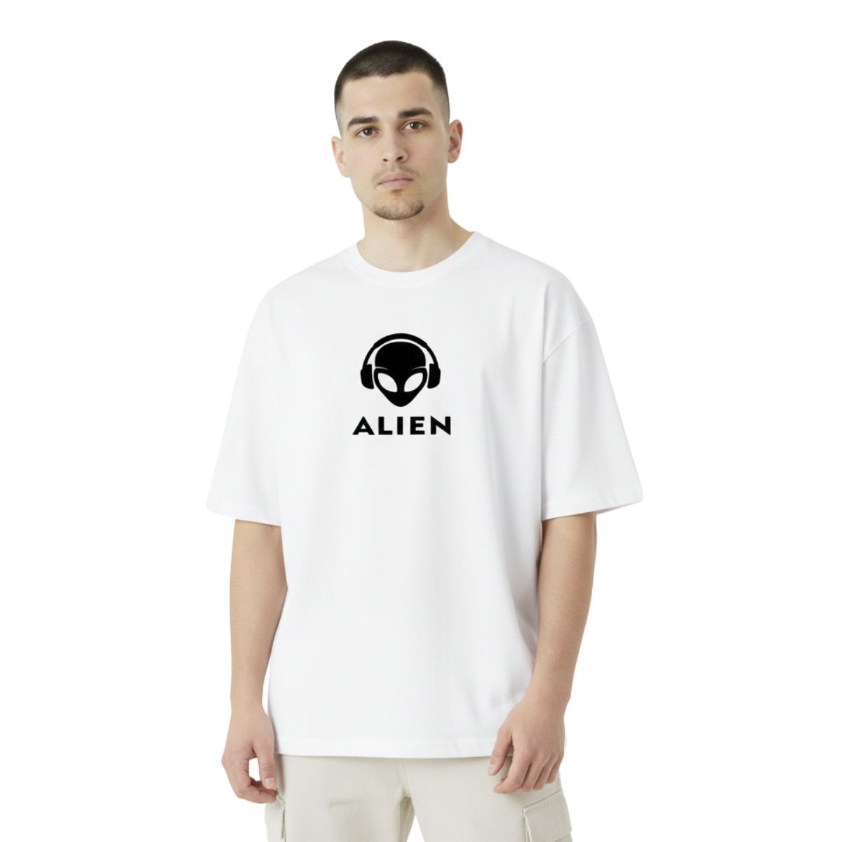 TRIPLE PLAY - Polera Oversize Streetwear 100% Algodón Alien