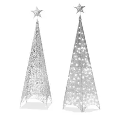 GENERICO - Arbol de navidad piramide 2.10 Con Estrella Brillante con Luz