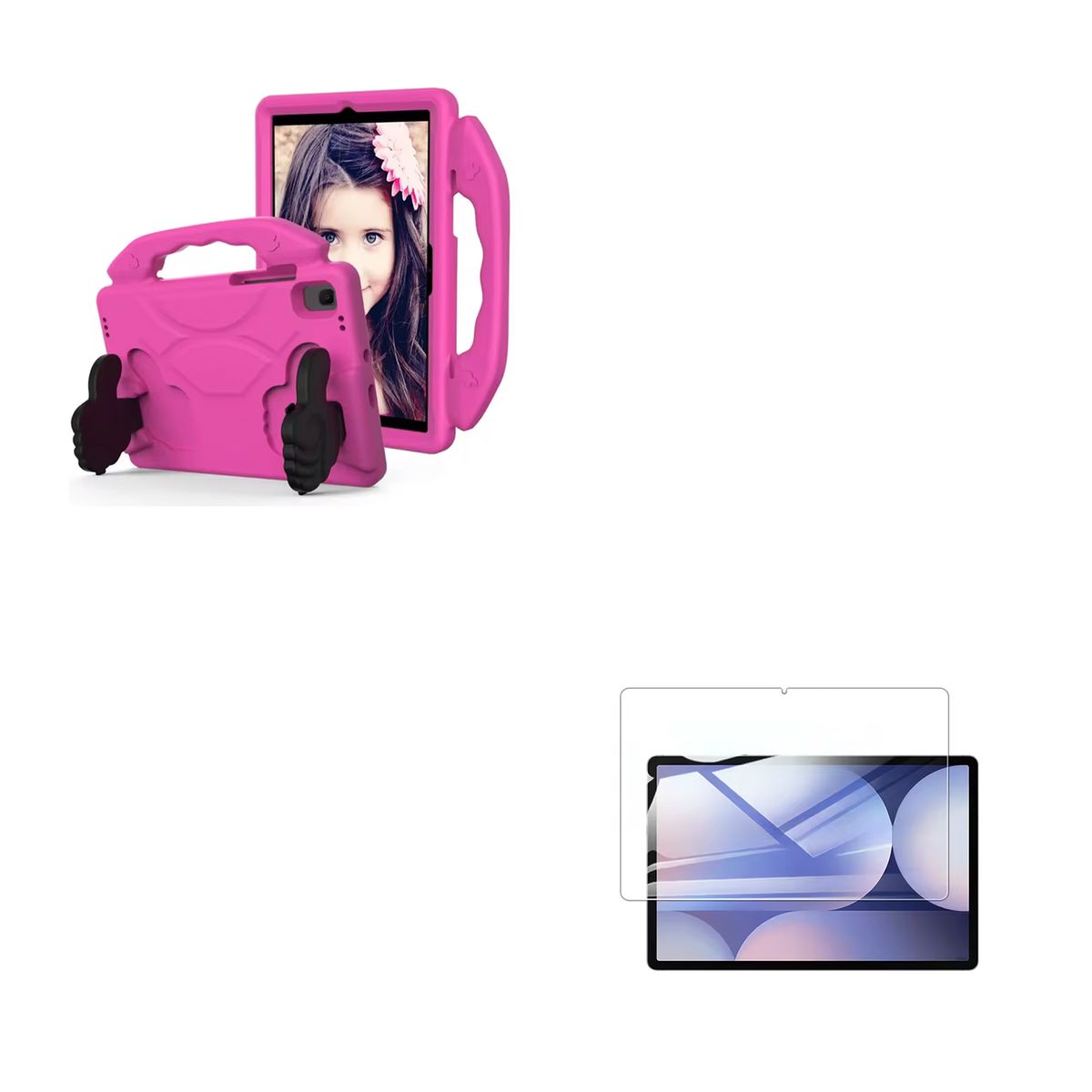 JOIGO - Carcasa Niños Anti Golpe Para Tab Samsung A11 Plus Lami Fucsia