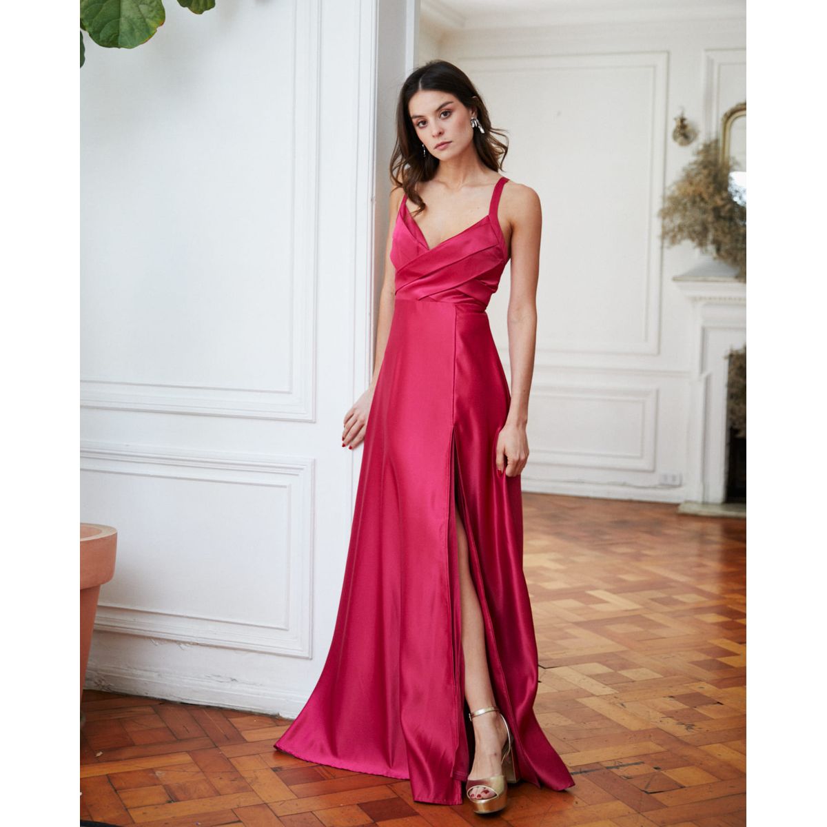 MI PLACARD - Vestido Largo de Fiesta Bea Cherry