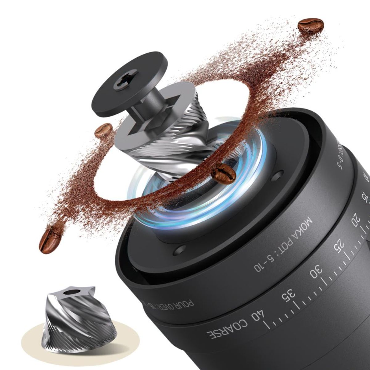 MOUVAIR - Molinillo de Café Eléctrico Ajustable Versión Pro Mouvair