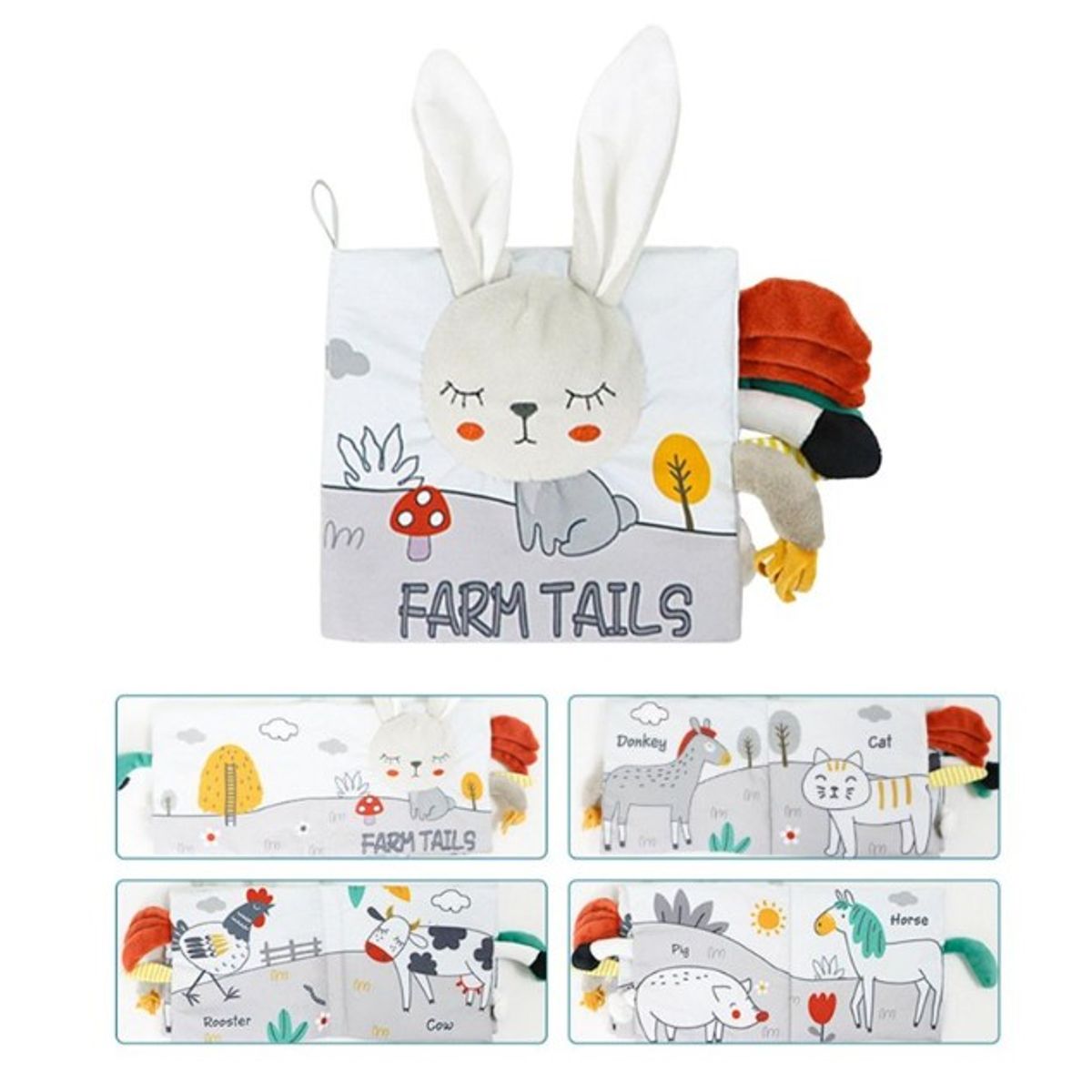 PLASTIMAR - Libro Táctil y Visual para Bebés  Diseño Conejito