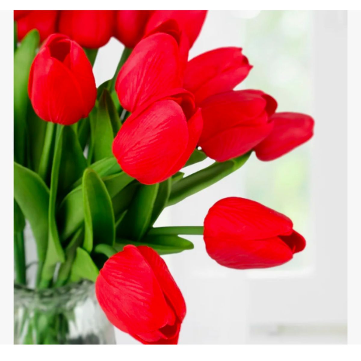 GENERICO - Ramos De 20 Tulipanes Artificiales Flor Decoración Tulipan
