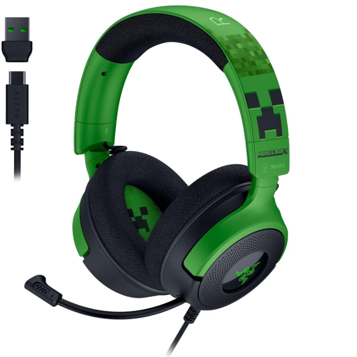 RAZER - Audífonos Gamer Over Ear - Razer Kraken V4 X Minecraft Edition - USB