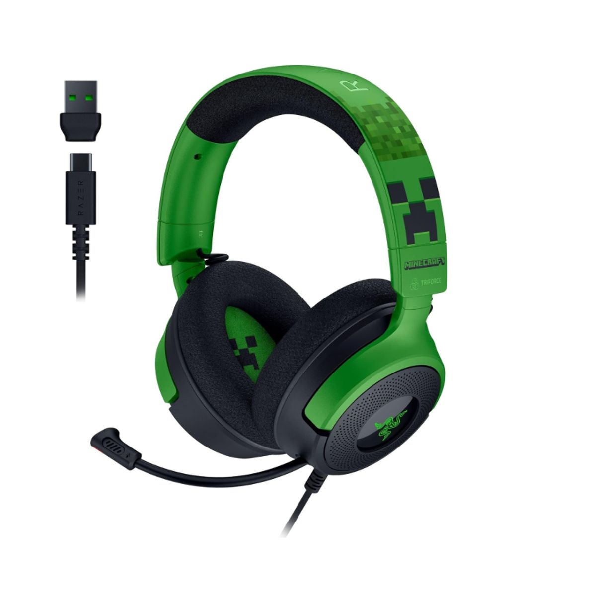 RAZER - Audífonos Gamer Over Ear - Razer Kraken V4 X Minecraft Edition - USB