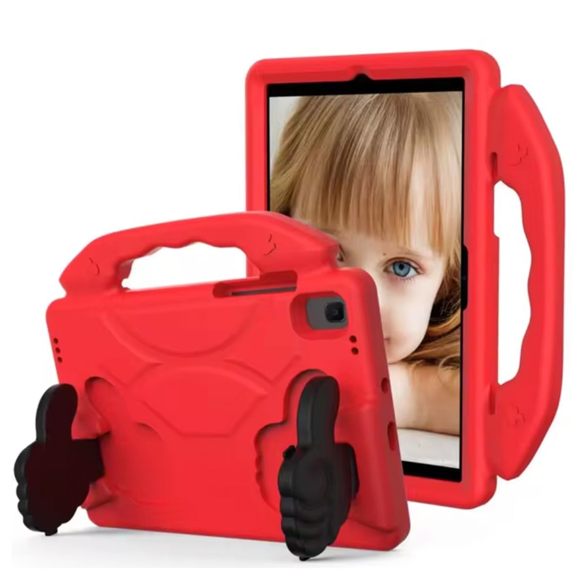 JOIGO - Carcasa Niños Anti Golpe Para Tab Samsung A11 Plus Lami Rojo