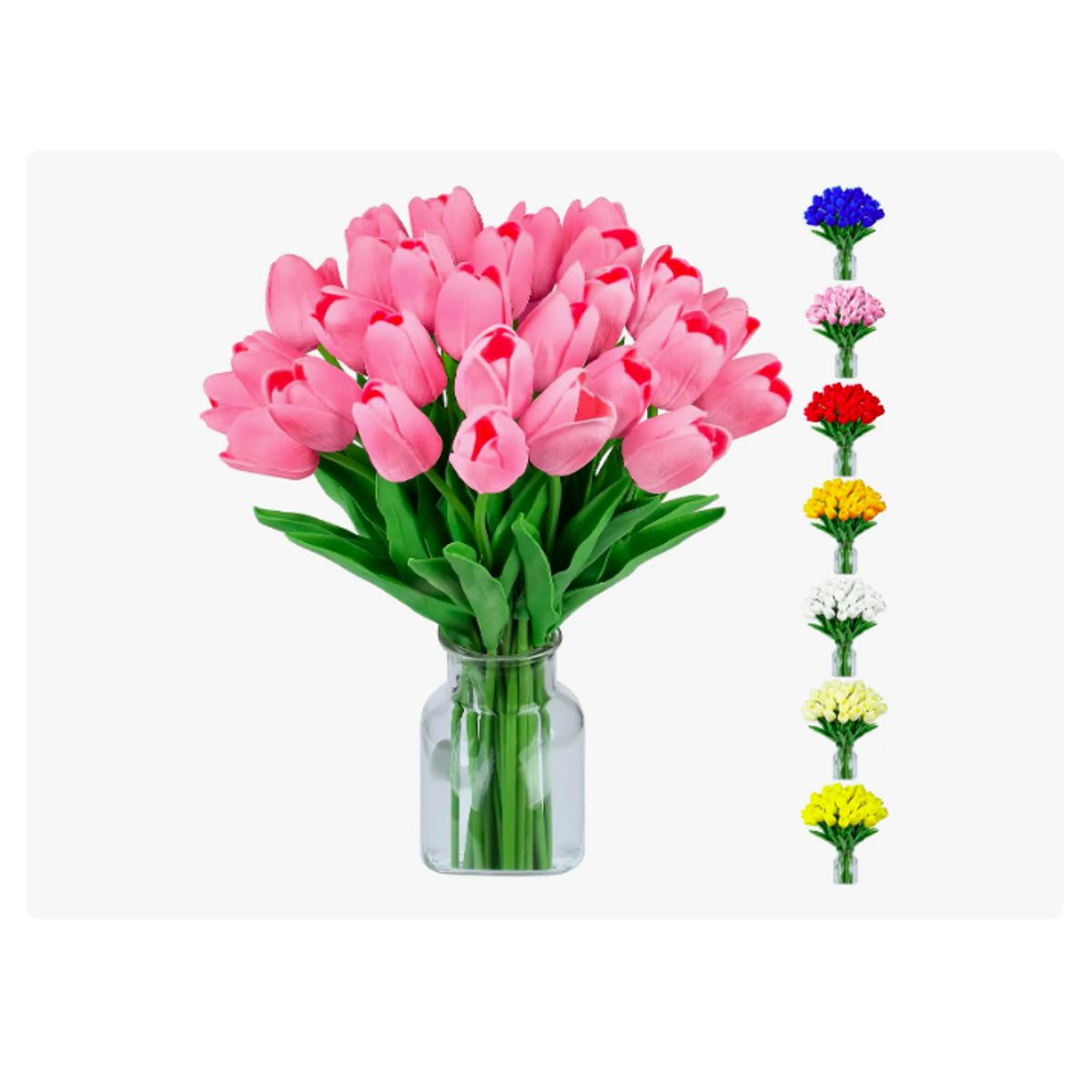 GENERICO - Ramos De 20 Tulipanes Artificiales Flor Decoración Tulipan