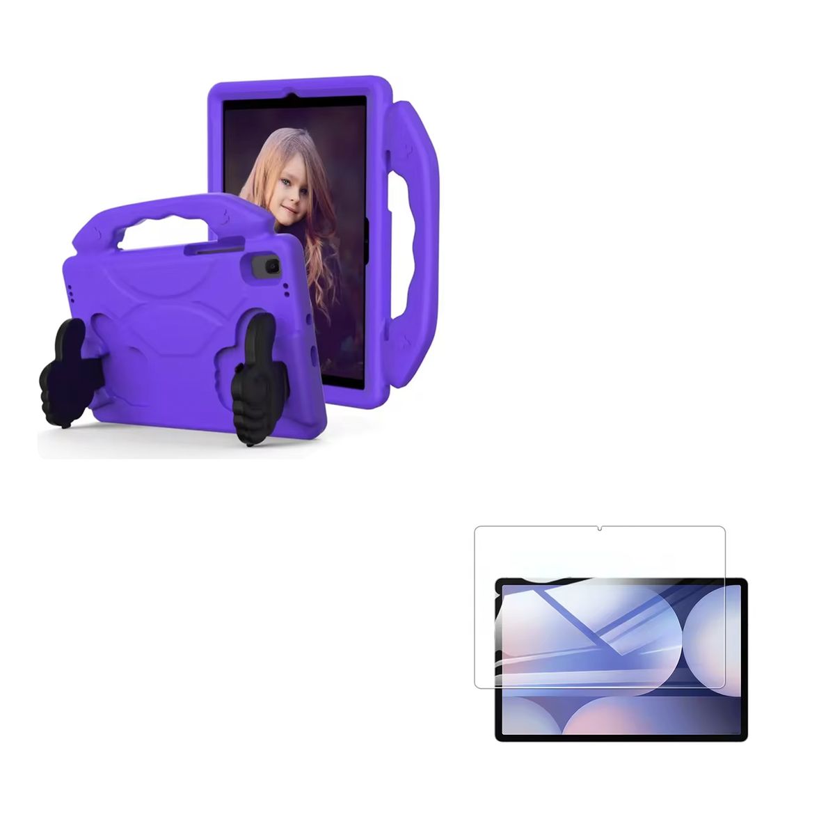 JOIGO - Carcasa Niños Anti Golpe Para Tab Samsung A11 Plus Lami Morado