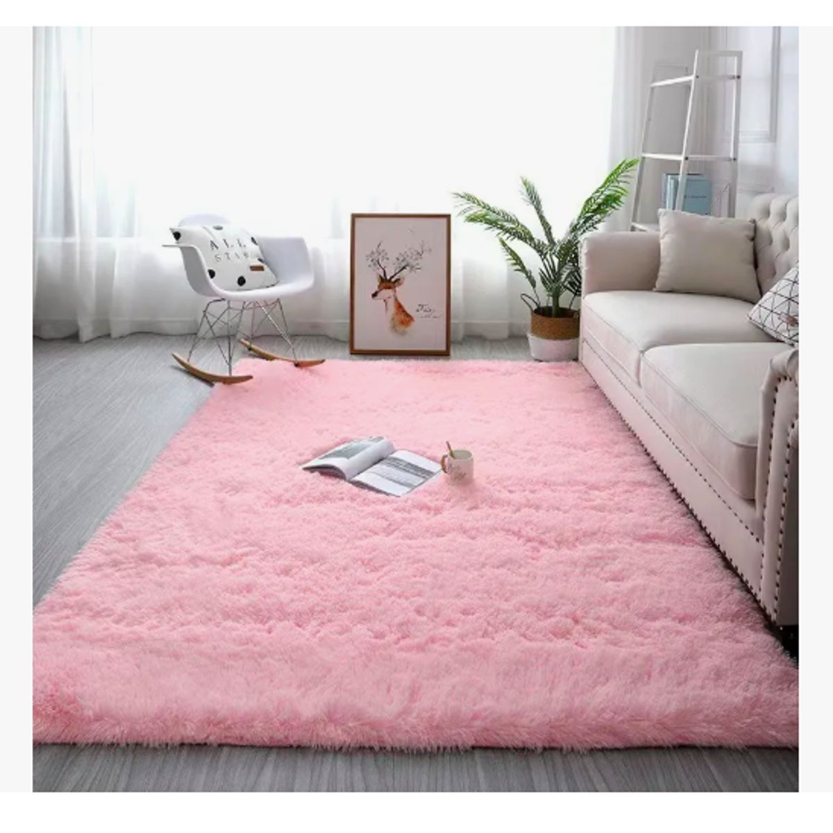 GENERICO - Alfombra Peluda Liviana De Living 160x120