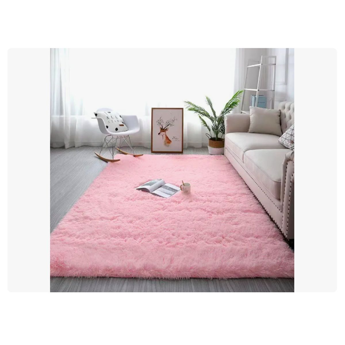 GENERICO - Alfombra Peluda Liviana De Living 160x120
