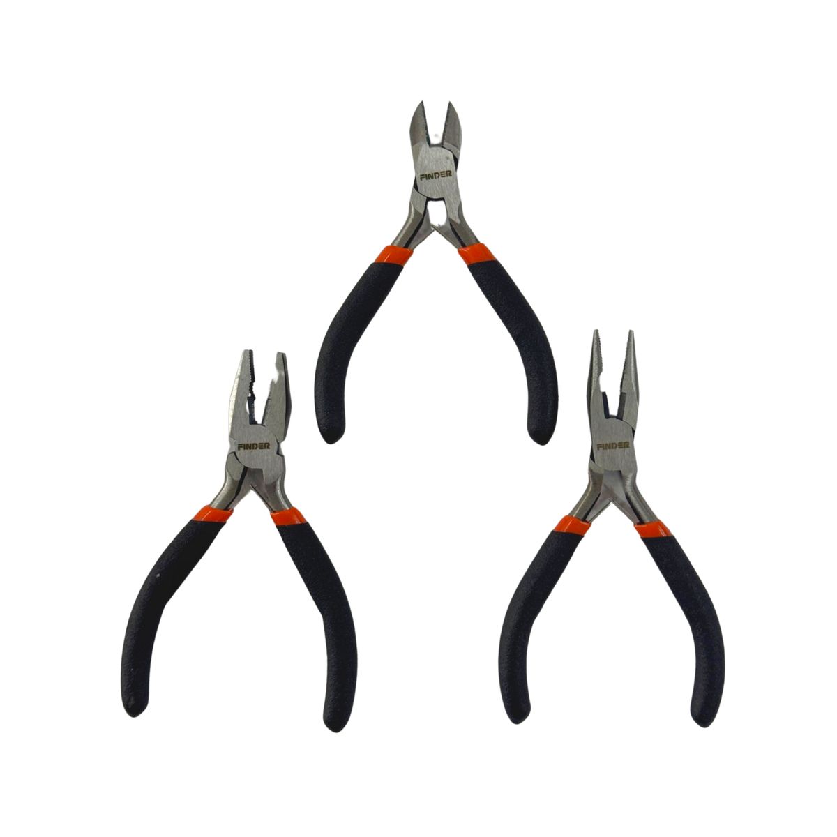 DALI - Set de Mini Alicates 3 Piezas 4.5" Modelo 190134 – Acero al Carbono