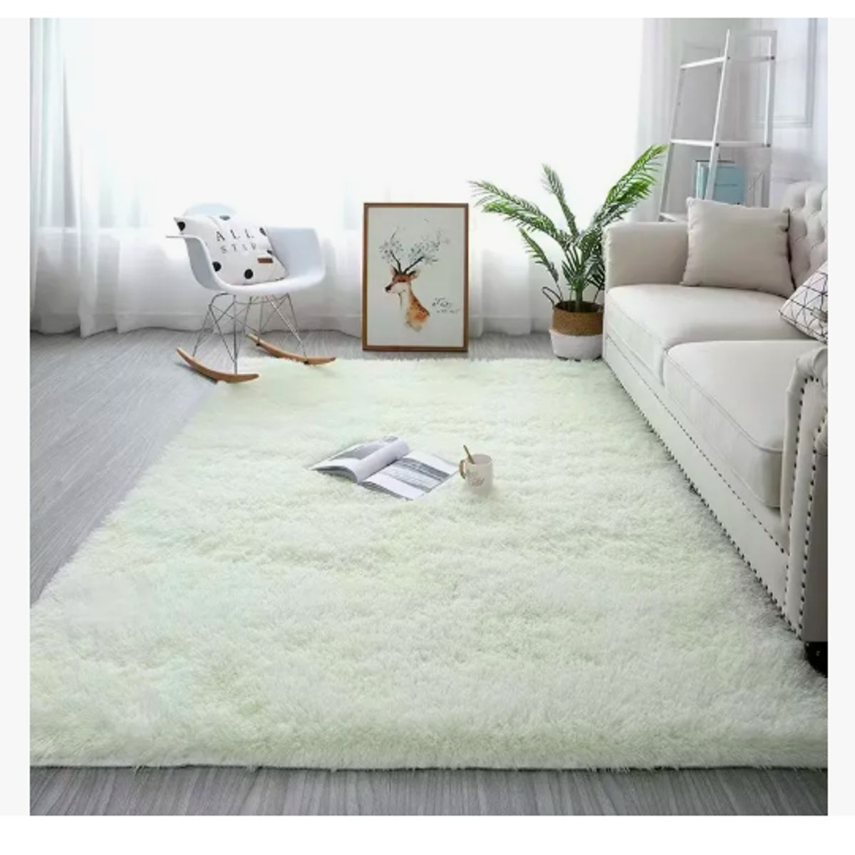 GENERICO - Alfombra Peluda Liviana De Living 160x120