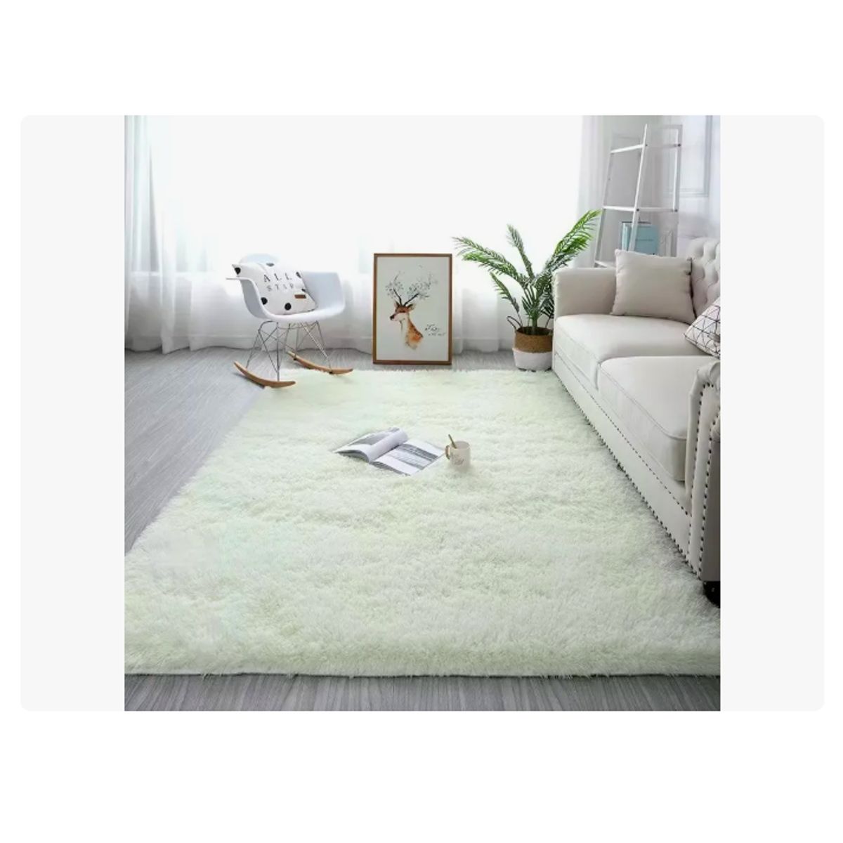 GENERICO - Alfombra Peluda Liviana De Living 160x120