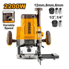 INGCO - Fresadora/router eléctrica industrial de 2200 W