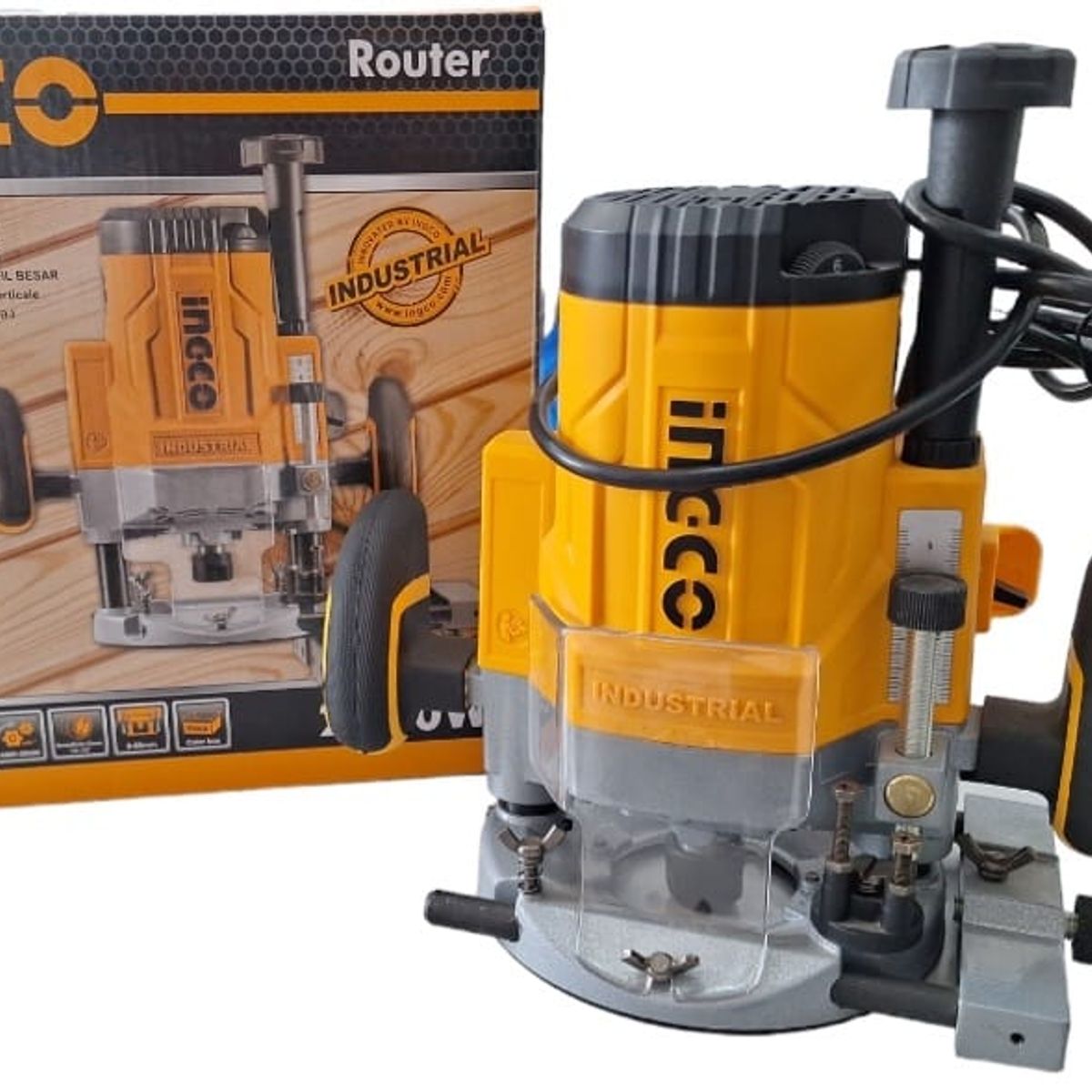 INGCO - fresadora/router eléctrica industrial de 2200 W