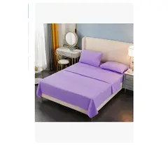GENERICO - Juego de sábanas BJ Hogar 200H 2P lila 200cmx150cmx27cm 4 piezas