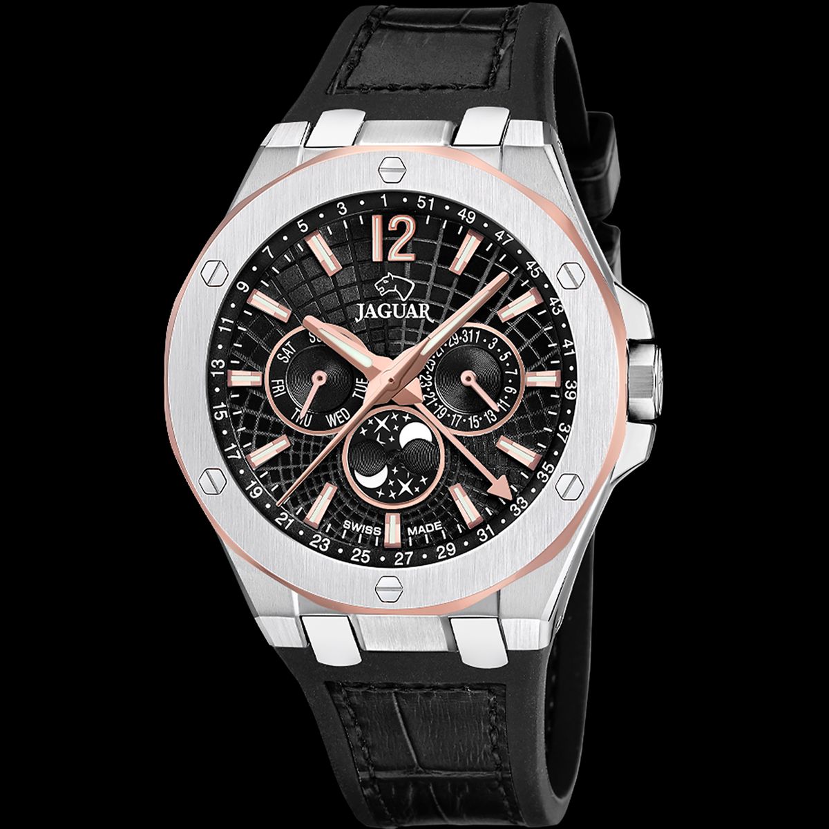 JAGUAR - Reloj J10404 Jaguar Swiss Hombre Negro Diplomatic