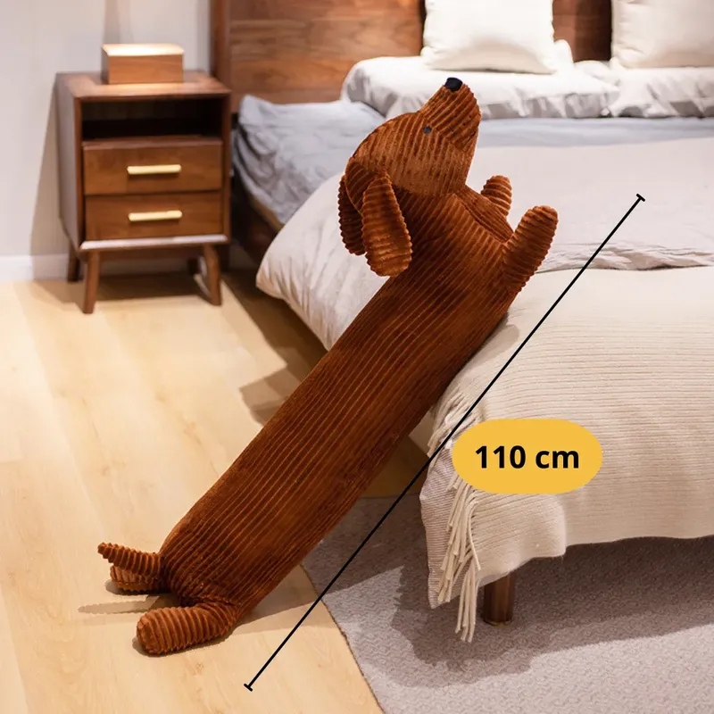 HOOPET - Peluche Perro Salchicha Suave y Extra Largo Marrón