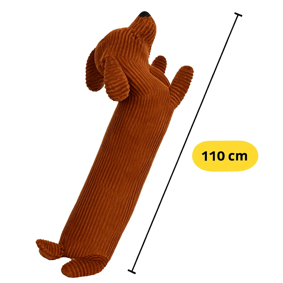 HOOPET - Peluche Perro Salchicha Suave y Extra Largo Marrón
