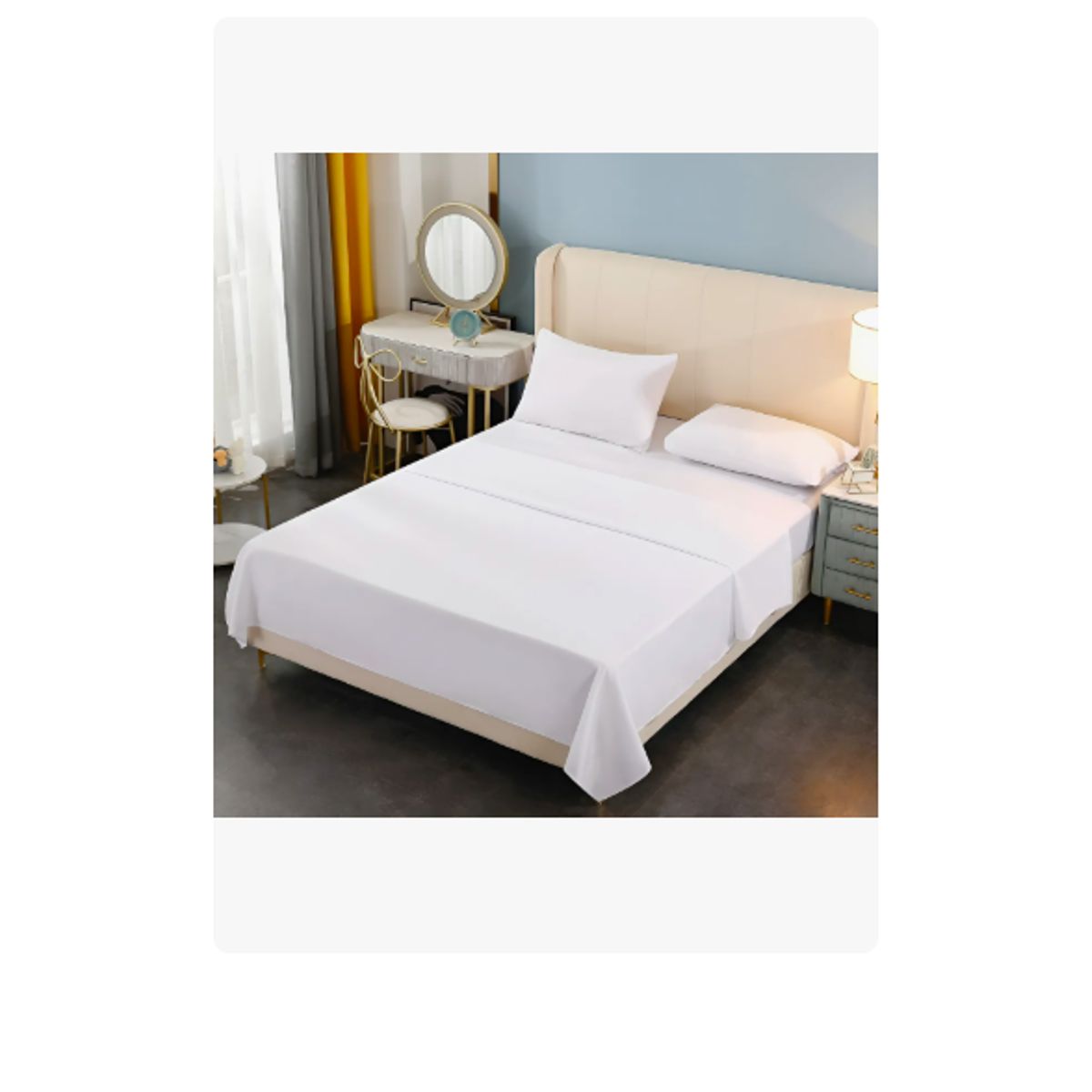 GENERICO - Juego de sábanas colchón queen color blanco
