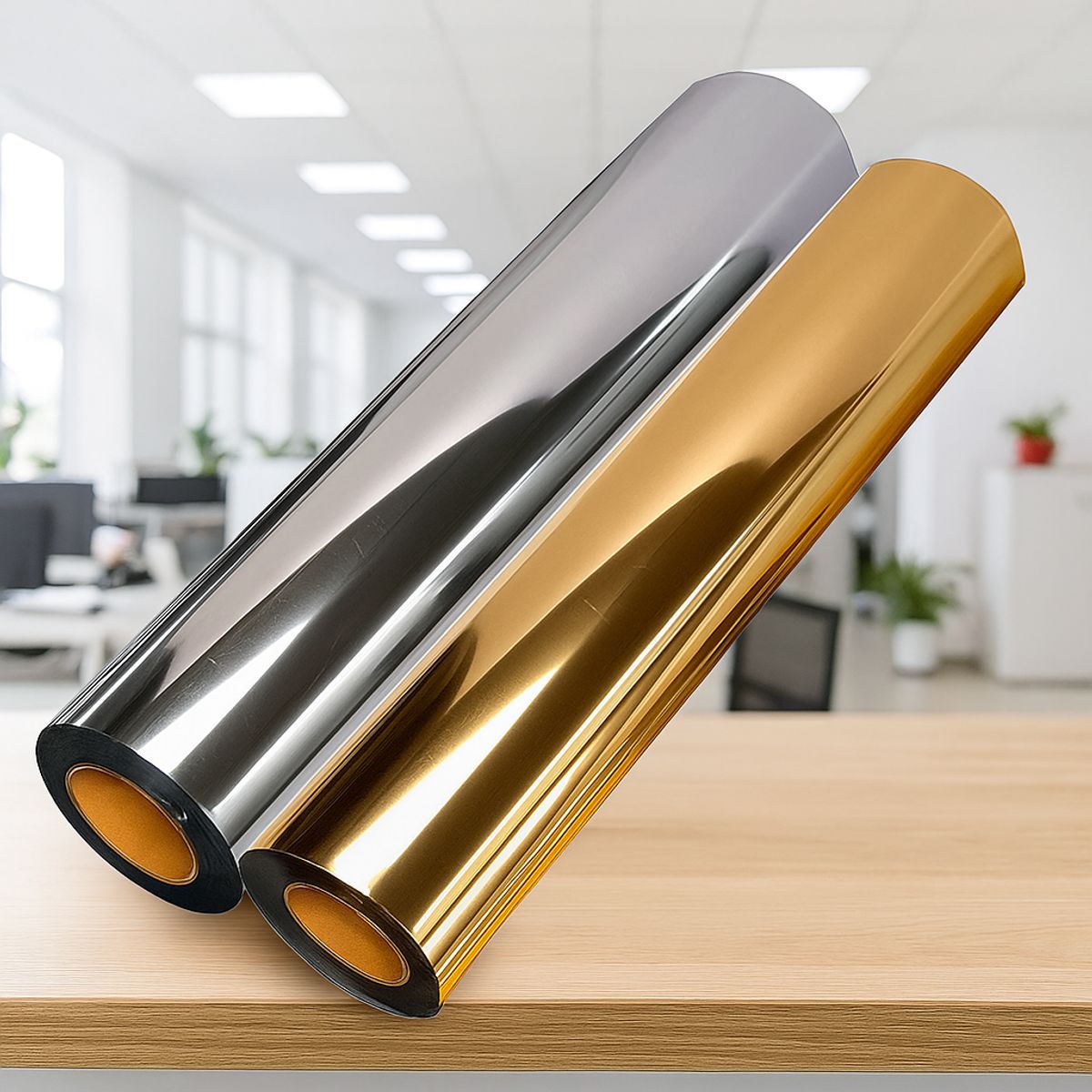 CREA PRINT - 5 Metros Vinilos Adhesivos De Corte Dorado Metalizado 61 Cm Ancho