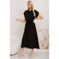 Maxi Vestido Largo Mujer Tela Tipo Jeans Con Mangas Premium 3373