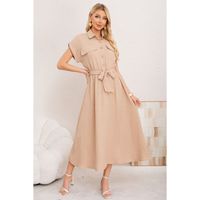 Maxi Vestido Largo Mujer Tela Tipo Jeans Con Mangas Premium 3373