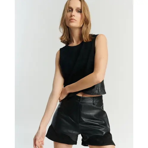 HER - Short de Cuero Negro