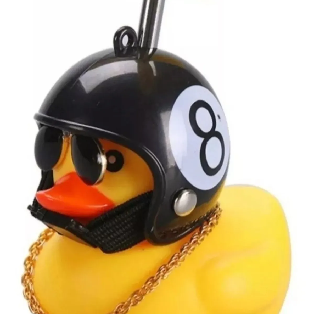 GENERICO - Pato Hule Fachero Con Casco Decora Moto Auto Patito Coche