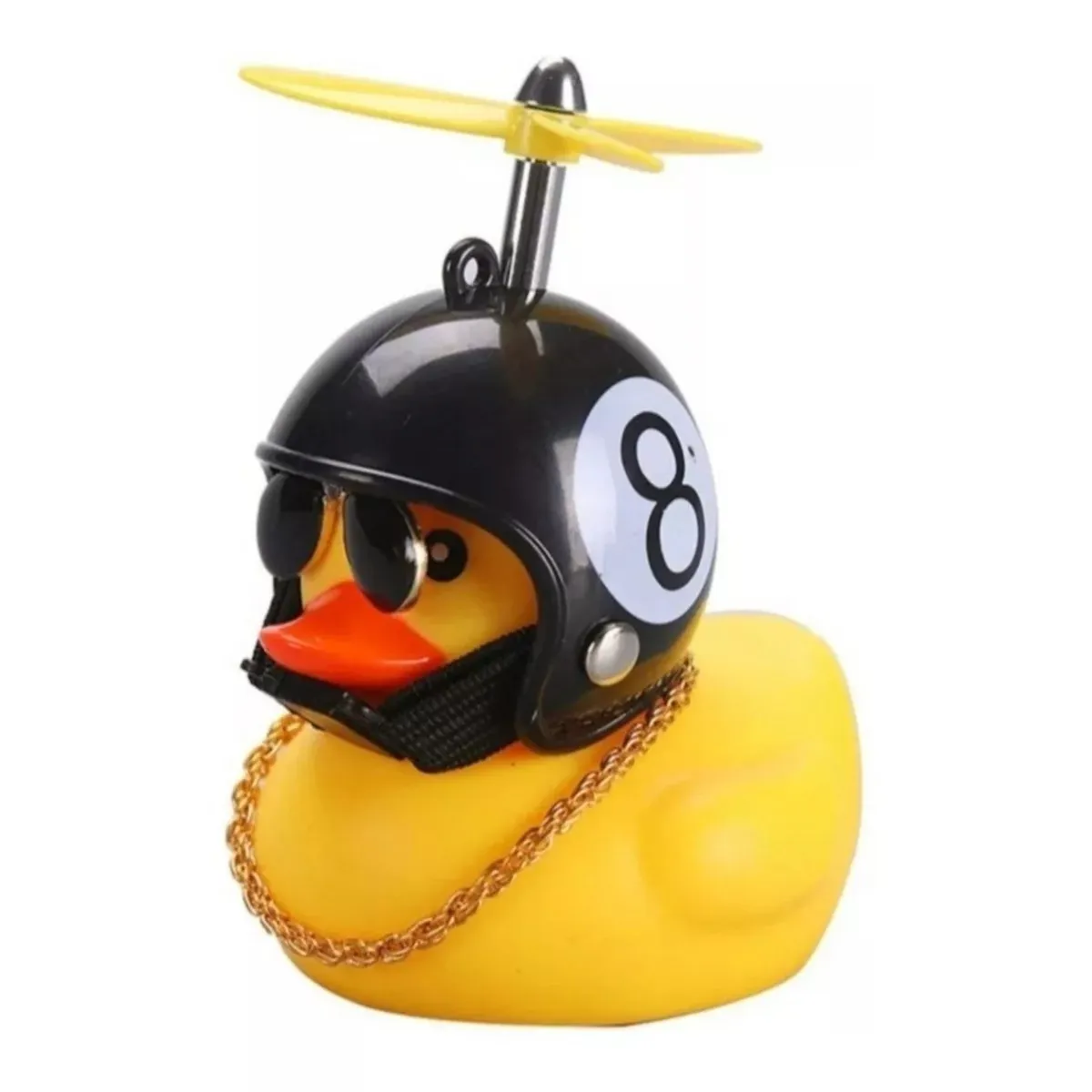 GENERICO - Pato Hule Fachero Con Casco Decora Moto Auto Patito Coche