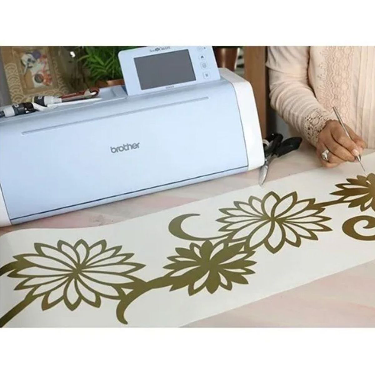 BROTHER - Brother Rodillo Alimentador Vinil + Repuesto + Vinilos de Regalo