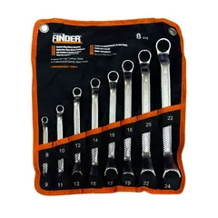 DALI - Set Llaves Estrella Acodadas 8 Piezas 192046 – 8 a 24 mm con Funda