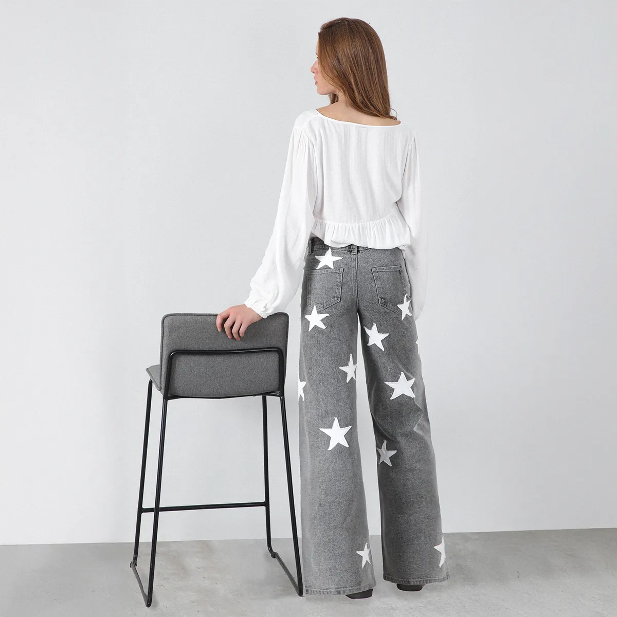 RAINDOOR - Pantalón Multi Estrellas Gris