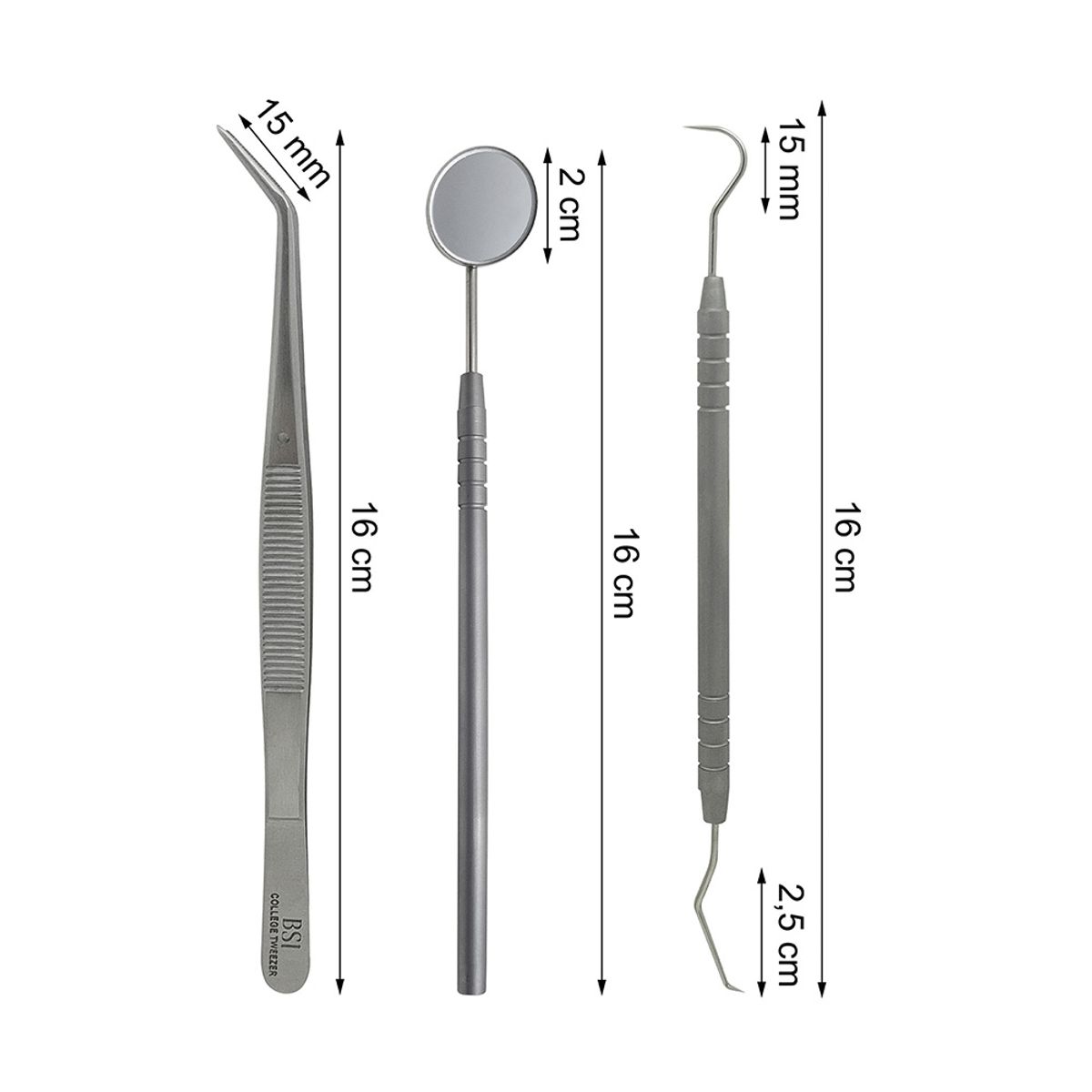 BEST SURGICAL INSTRUMENTS - Kit para Examen y Exploración Dental BSI
