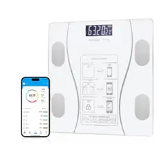 GENERICO - Báscula inteligente de bioimpedancia digital conexion movil Blanco