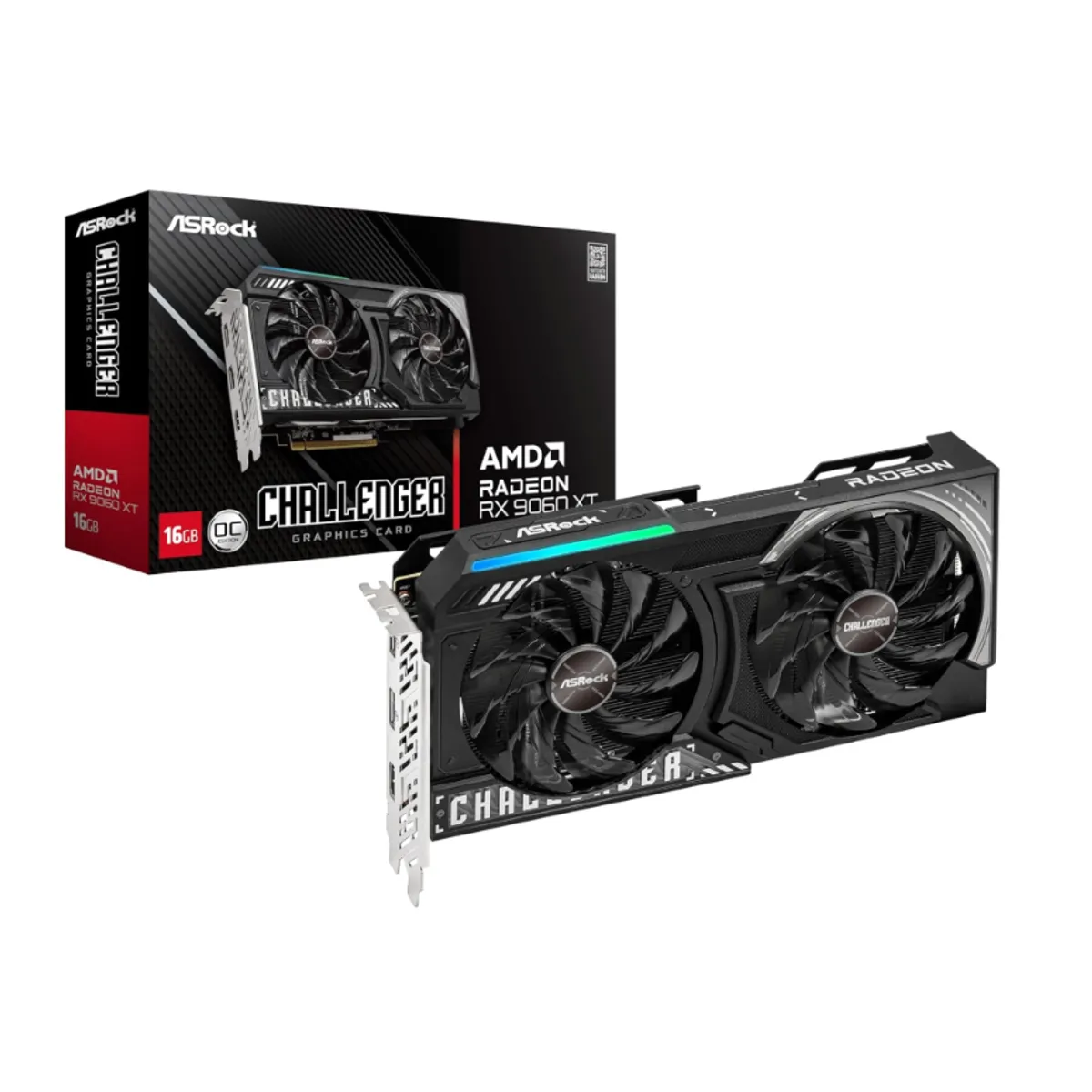 ASROCK - Tarjeta De Video - Asrock Challenger Amd Rx 9060xt 16gb Oc