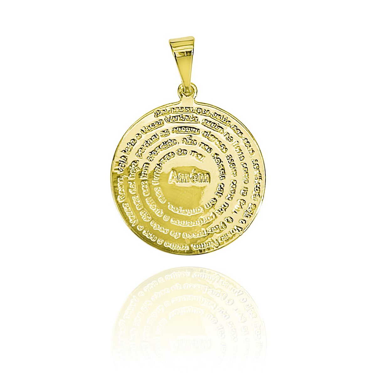 COGGIOLA - Colgante Padre Nuestro Lamina 20mm Enchapado Oro 18K