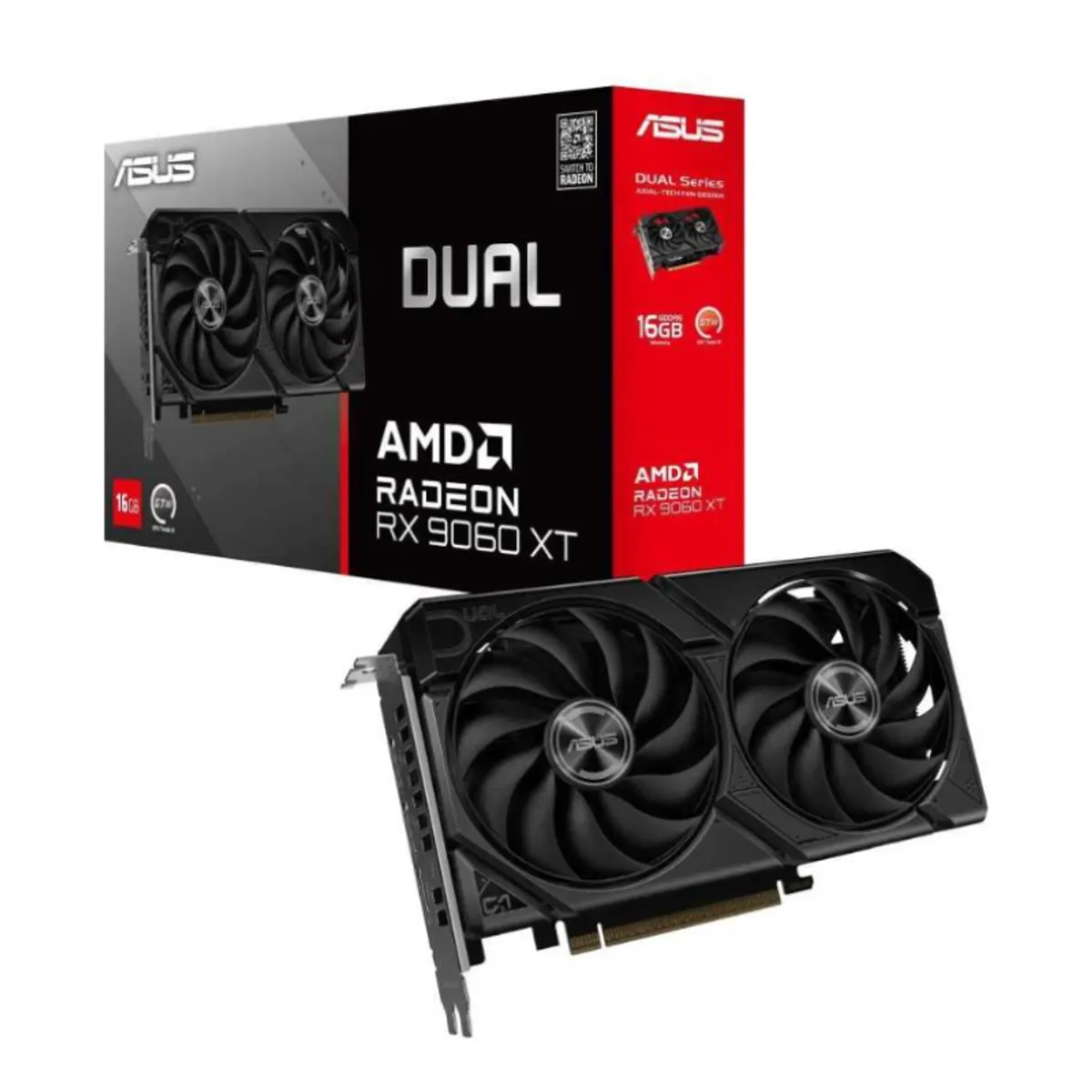 ASUS - Tarjeta De Video - Asus  Dual Radeon Rx 9060xt 16gb