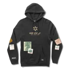 GRIZZLY - Poleron Hombre Griptape Bulletin Board Negro