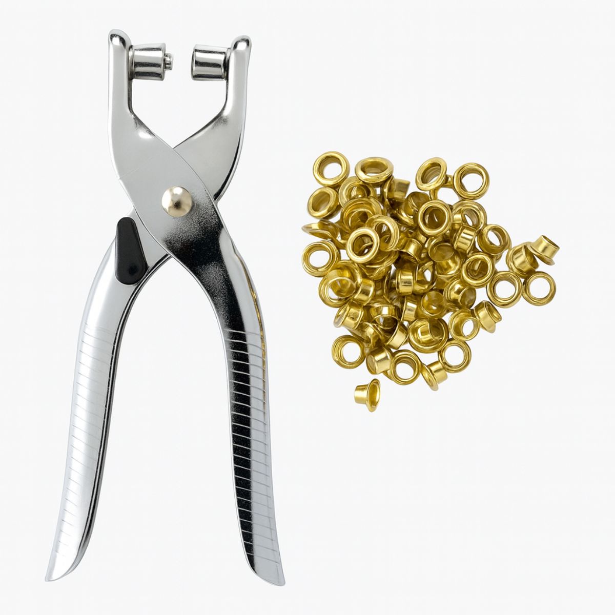 GENERICO - Ojaladora Manual Con Ojetes Pinza Para Ojalillos Cuero Tela