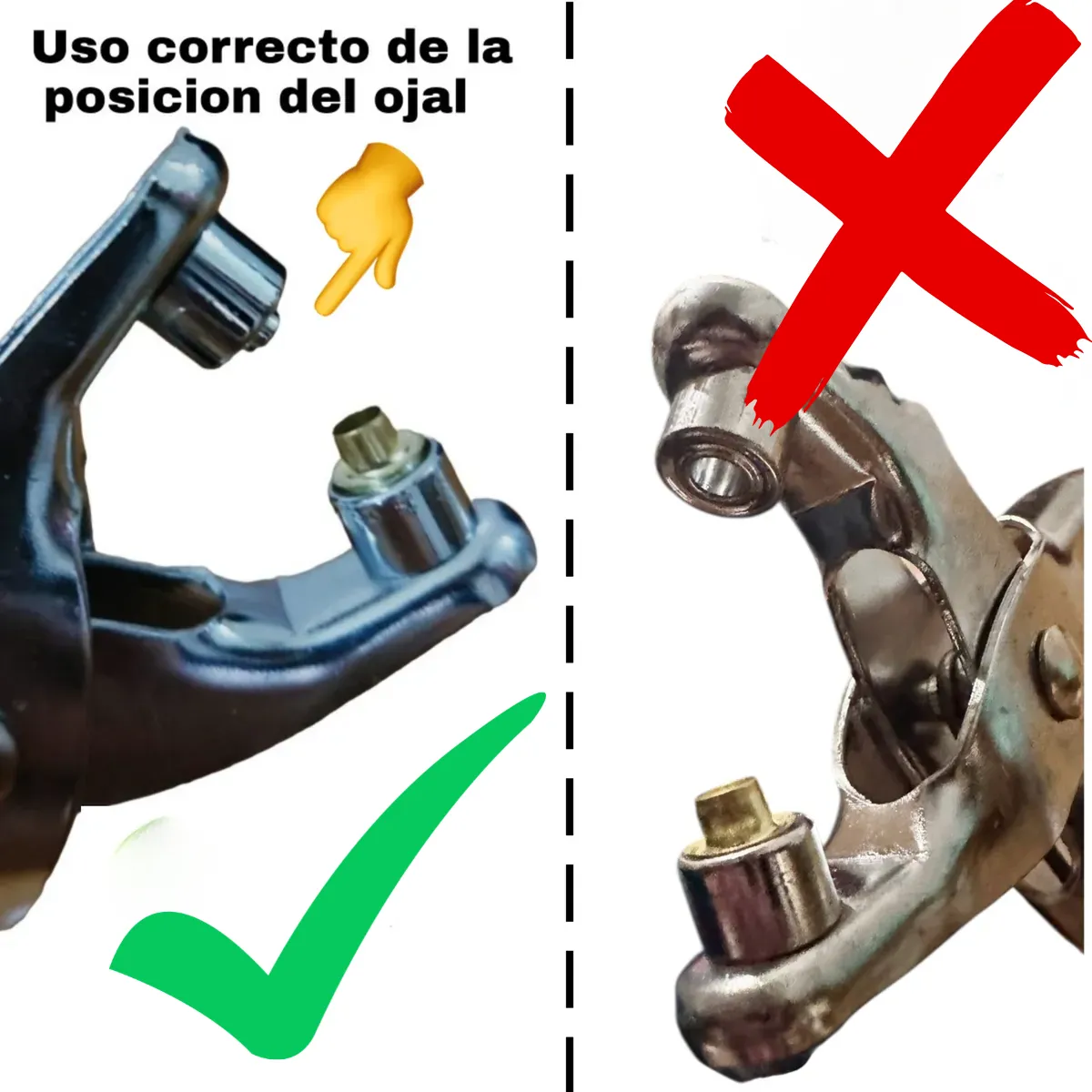 GENERICO - Ojaladora Manual Con Ojetes Pinza Para Ojalillos Cuero Tela