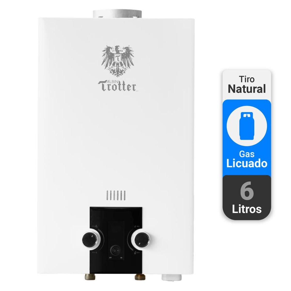 ALBIN TROTTER - Calefón ATPW 6 LT N24 Tiro Natural Gas Licuado