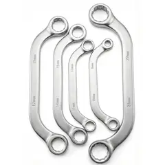 GENERICO - Set 5 Llaves Acodadas Curva Métricas 8-22mm Alta Resistencia